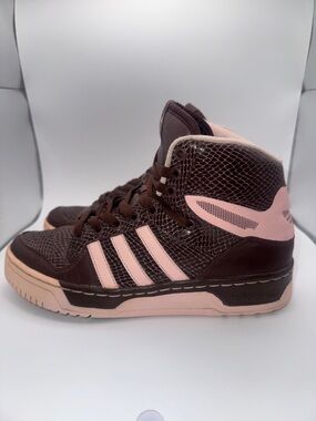 Adidas Metro Attitude Hi "Hula" Brown Snakeskin Pink 2005 Vintage Womens 5.5